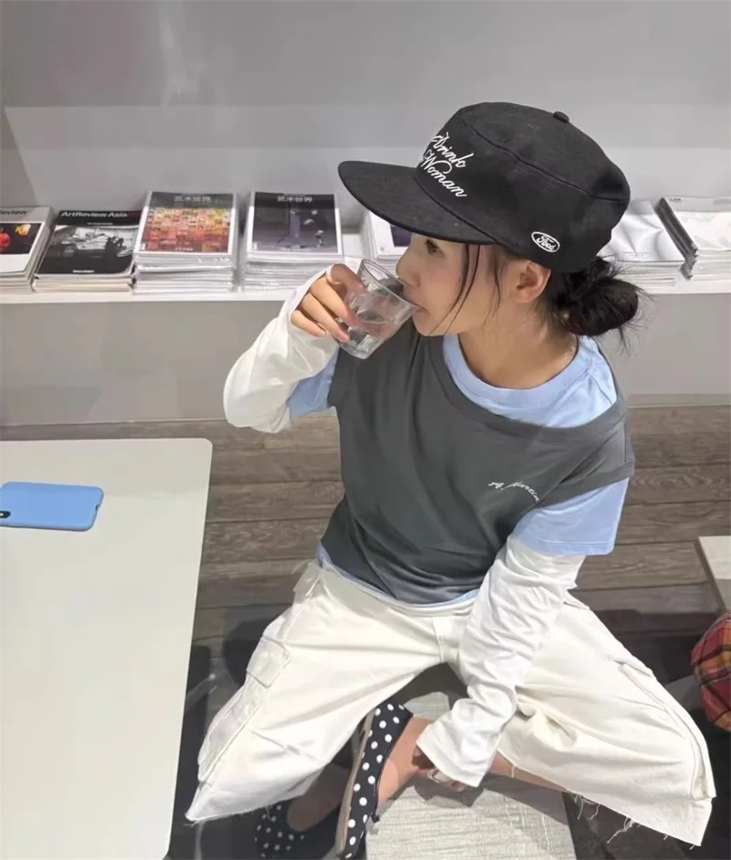 Unisex Koreanische Pop Hip-hop Hüte Herbst Winter Outdoor Persönlichkeit Brief Stickerei Einstellbare Casual Baseball Caps Sonnenschutz Hut – Detail 4