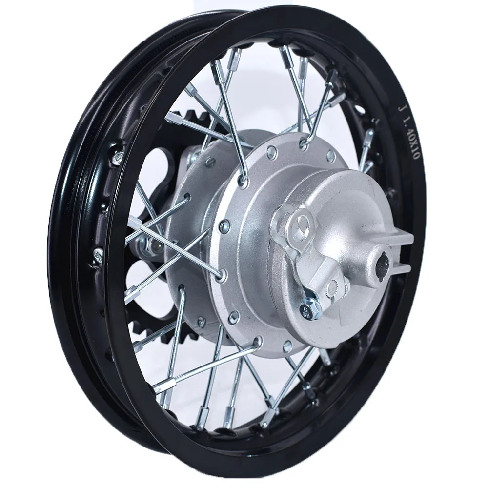1.40-10" inch Aluminum Alloy Circle Drum Brake Hub 12mm Rear Wheel Axle with sprocket For Small Kid's Dirt Pit Bike Motorcycle - Image 4
