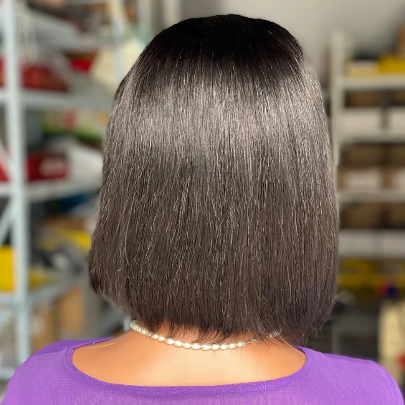 13x4 Top lace front wig 8 Inch 200% Density Layered Bob human hair wig Realistic Short Wig human hair wigs front lace wig