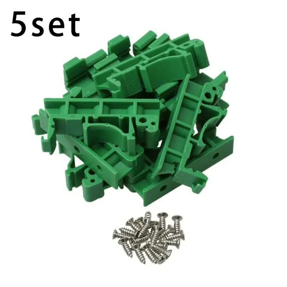 DRG-01 PCB DIN 레일 어댑터 회로 기판 장착 브래킷, DIN 35 장착 레일 거치대, 13mm 홀 피치, 5 세트