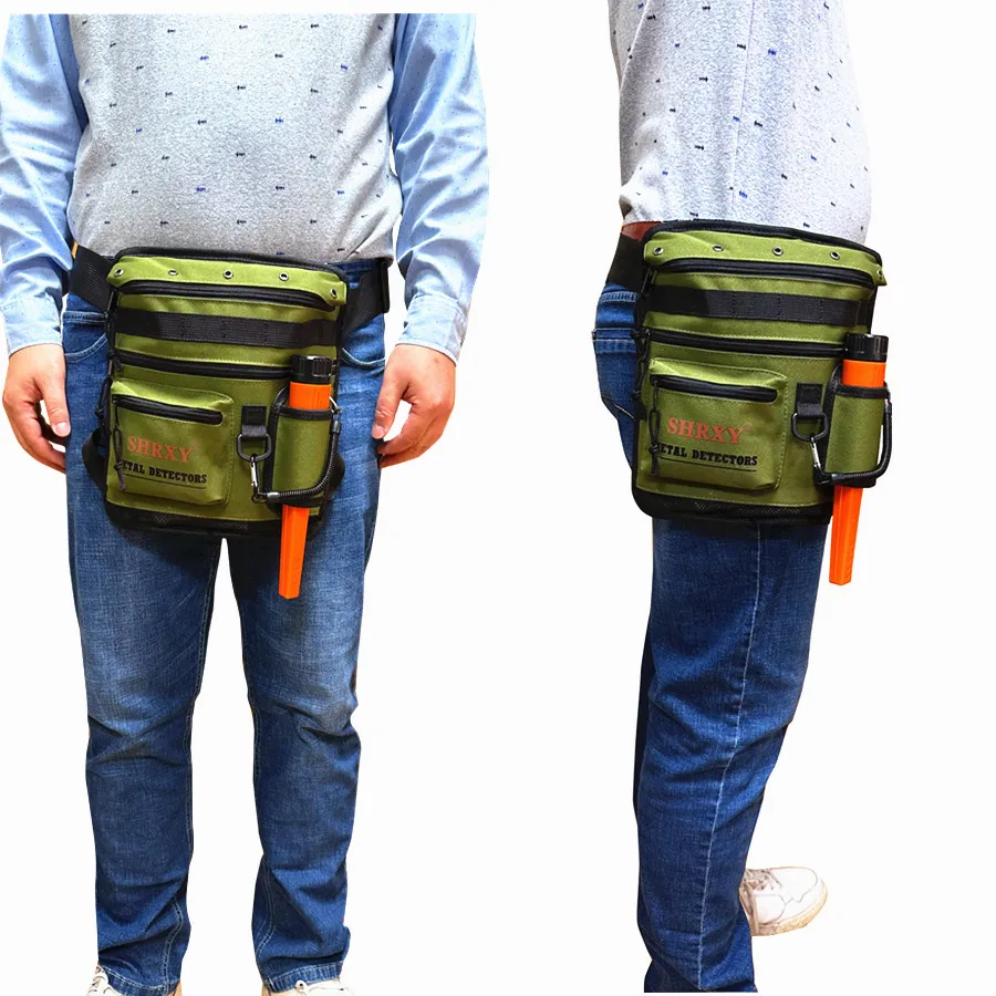 Metal Detector Pouch Bag Digger Waist Pack All Terrain Dig Pouch Garden Detecting Accessories Tools Digger Shovel Bag-green 6