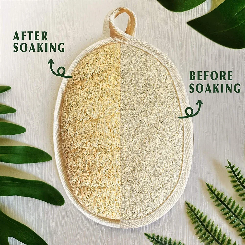 5 Stück Natürliche Luffa-Schwämme (ca. 50 Cm) – Bio-Körperschrubber Für Dusche & Peeling