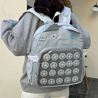 Richme Casual Daily Mochilas Para Mujer Nylon Large Capacity Students Ita Backpacks Cute Wings Cartoon Cat Embroidery Bag Female 2