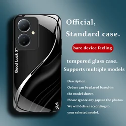 Gradient Color Hard Tempered Glass Protective Phone Case - Vivo V60 Lite 4G (HFPTBLKJB003A)