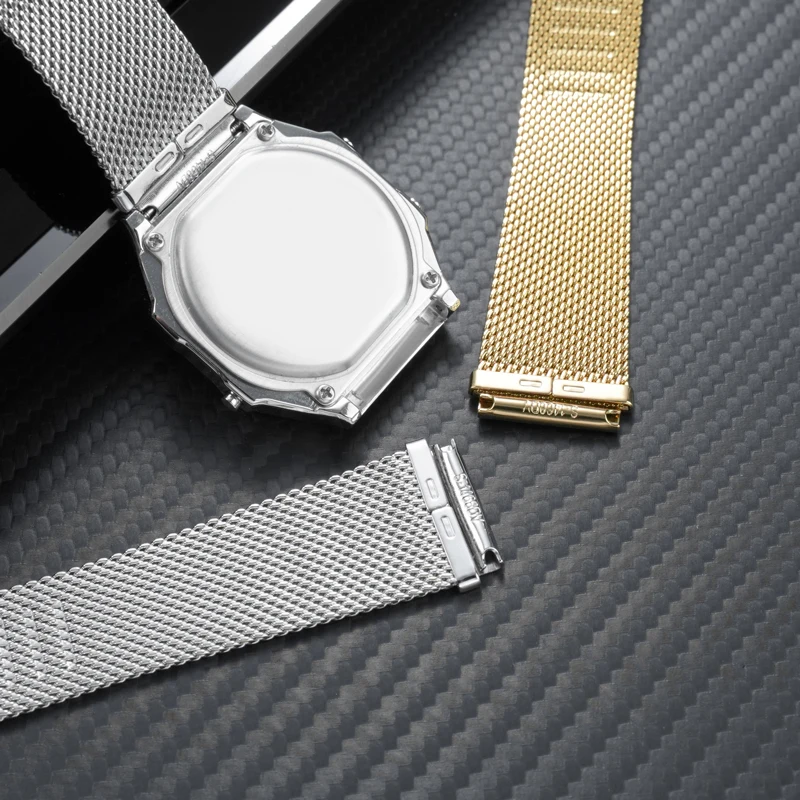 Stainless Steel Watchband for Small Square Metal Watches