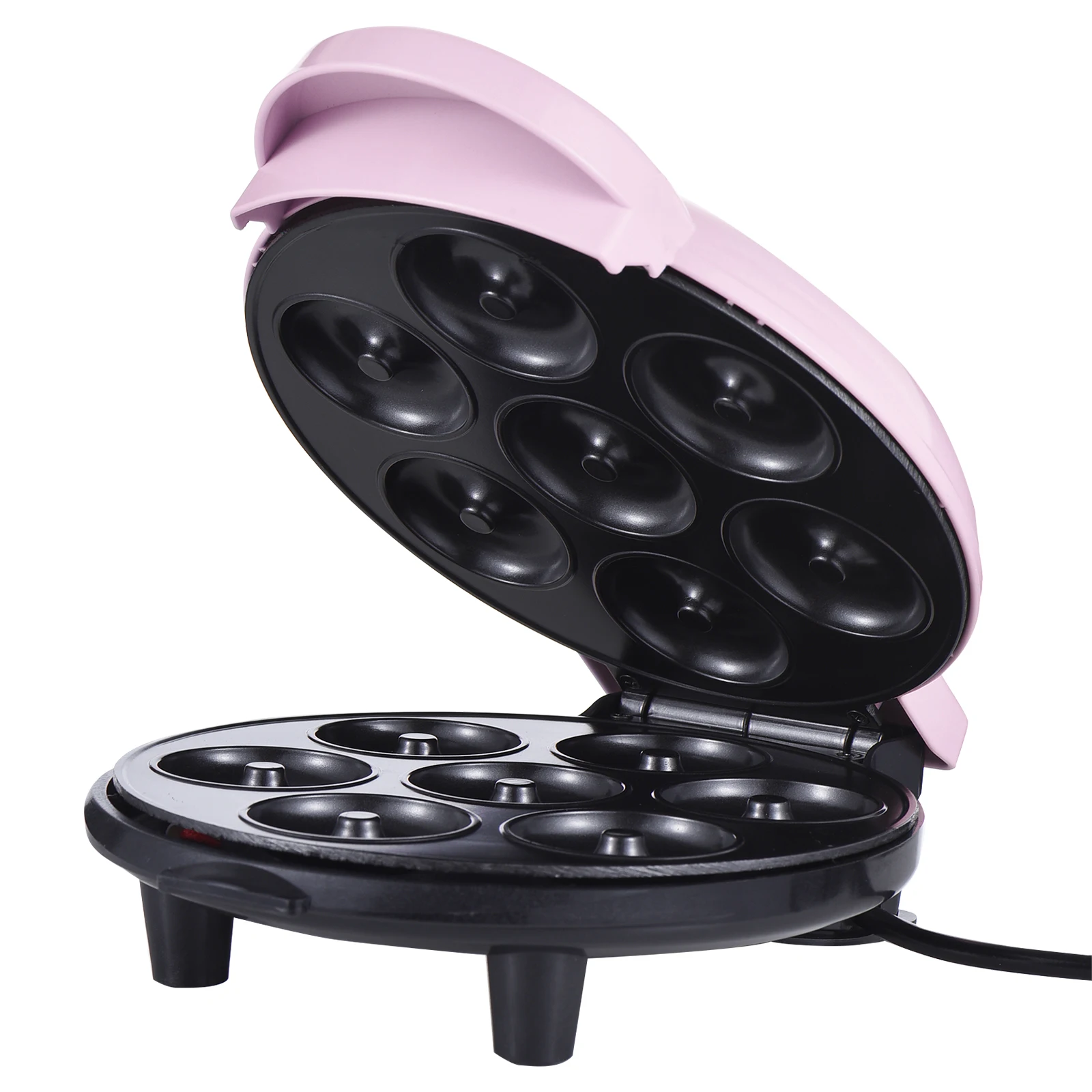 700W Electric Mini Donut Maker Machine Double-sided Heating Non-stick Coating for Breakfast Dessert Snack Family Party Bakeries