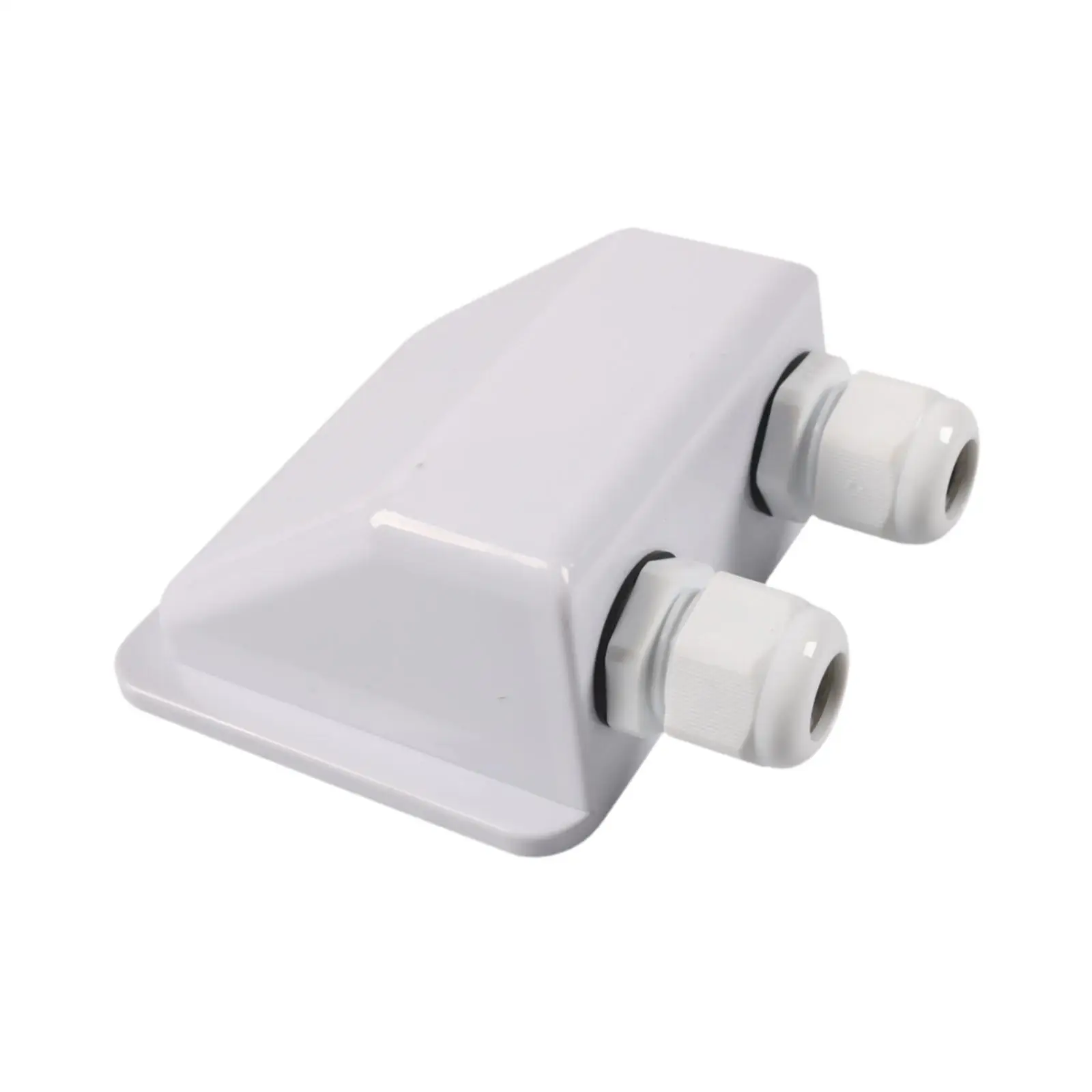 Double Cable Entry Gland Housing IP68 Waterproof White ABS Mount for Solar Panel Cable in Caravan Boat RV Double Cable Entry Gland Housing IP68 Waterproof White ABS Mount for Solar Panel Cable in Caravan Boat RV