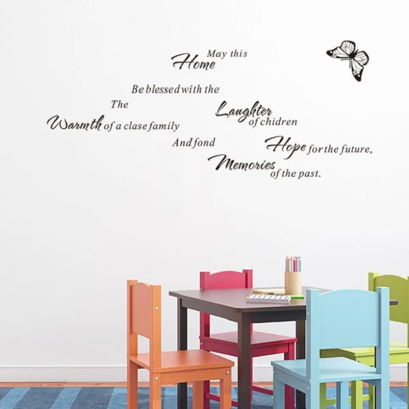 

Home Family Children Hope Decor Wall Sticker for living Room Butterfly Gift Decoration 8269 Wall Art