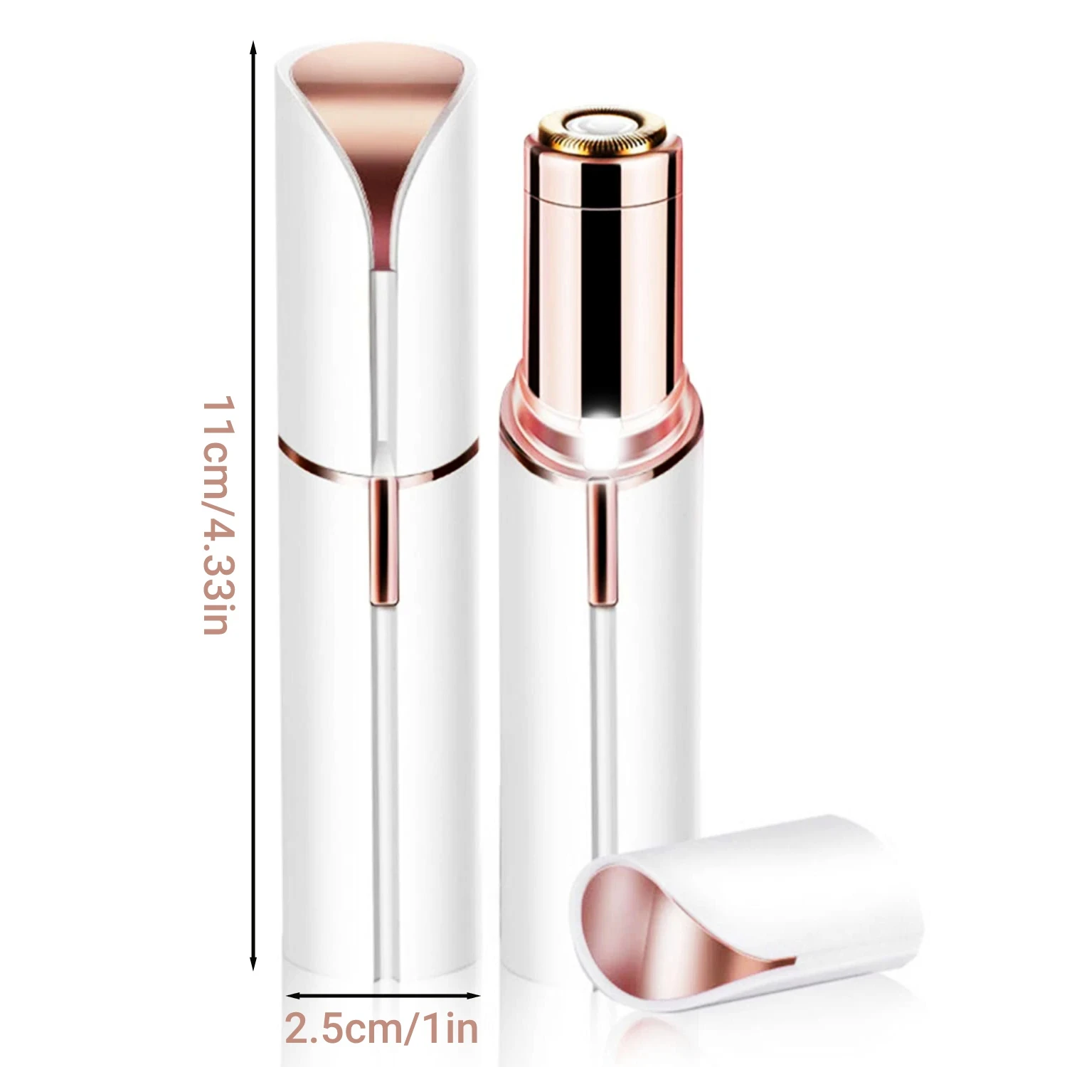 Portable Lipstick-Shaped Electric Epilator Painless Eyebrow Trimmer Facial Hair Removal Home Shaving Body Hair Remover