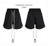 MIJKO Side Split Boxing Shorts Mens Elastic Waist Black Drawstring Five Quarter Pants 2