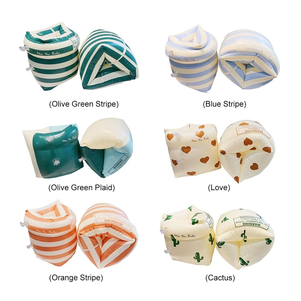 2Pcs Floating Arm Circle Sleeves Double Air Bag Inflatable Kids Arm Float Rings Inflatable Arm Floaties Safety Swimming Float