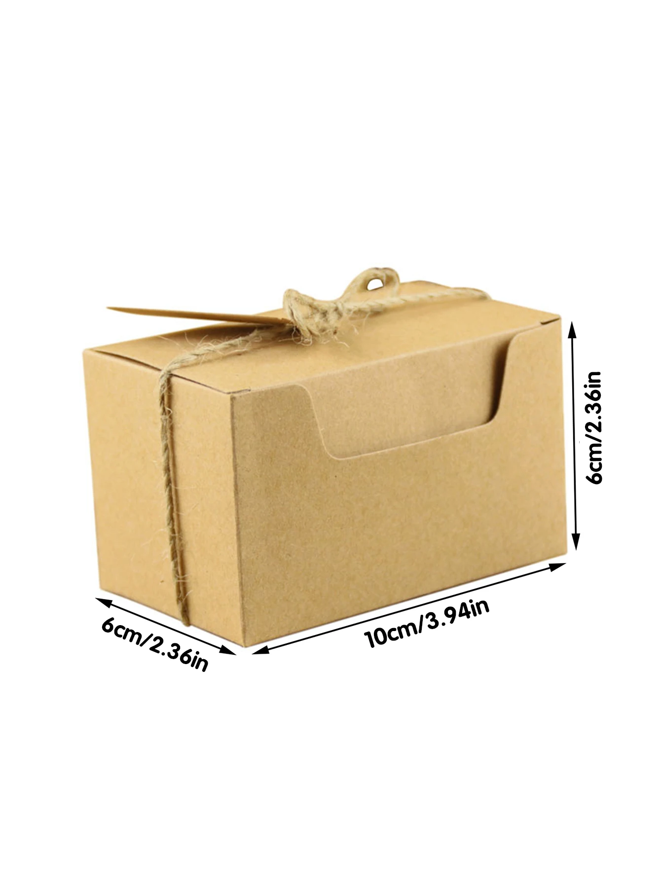 10pcs Kraft Paper Rectangular Gift Boxes for Party Favors, Candy, Chocolates, Cookies, ... - SKU KPRB1031 - UGI Packaging