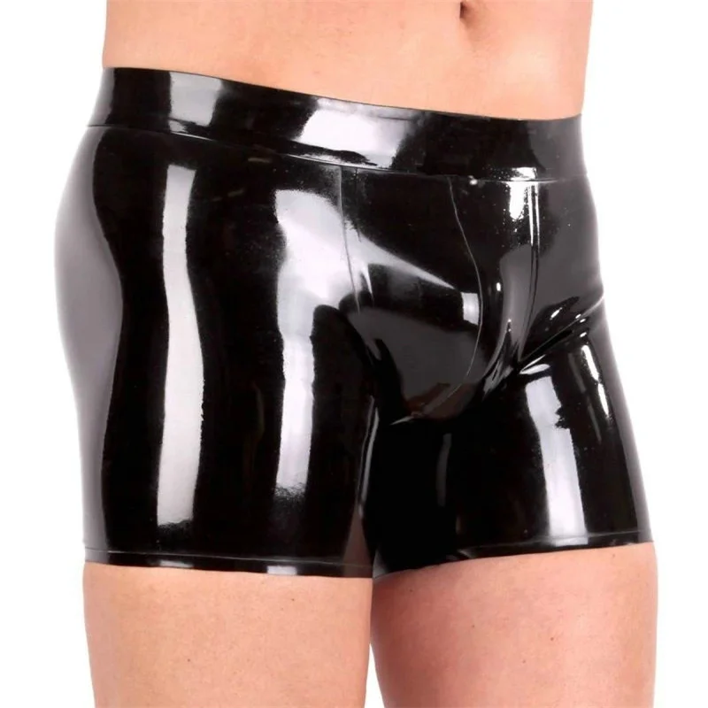 Male Underwear Latex Panties Rubber Underpants Boxer No Zip
