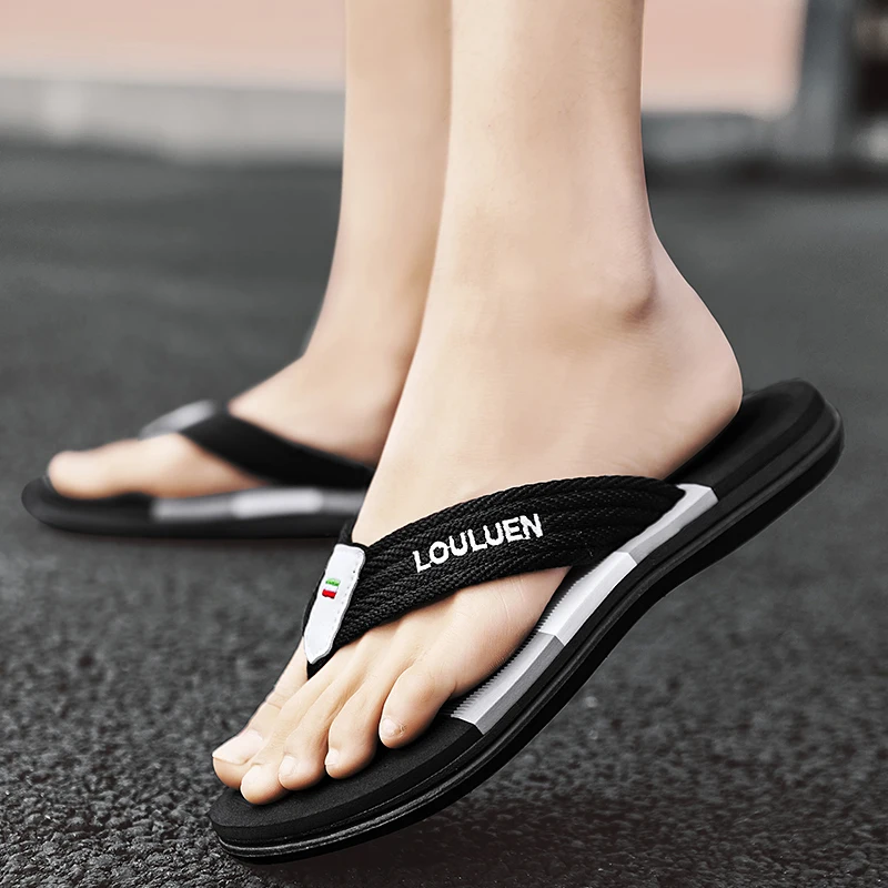 Herren-Hausschuhe, Sommer-Flip-Flops im neuen Stil, weiche Sohle, bequeme, offene Zehen-Hausschuhe, geeignet für Spaziergänge im Innen- und Außenbereich, Summe – Detail 17