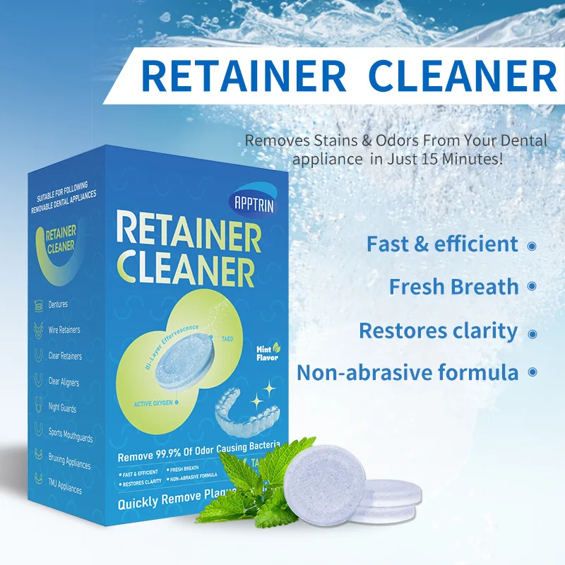 96BracesCleaningTabletsOrthodonticDentureRetainerEffervescent