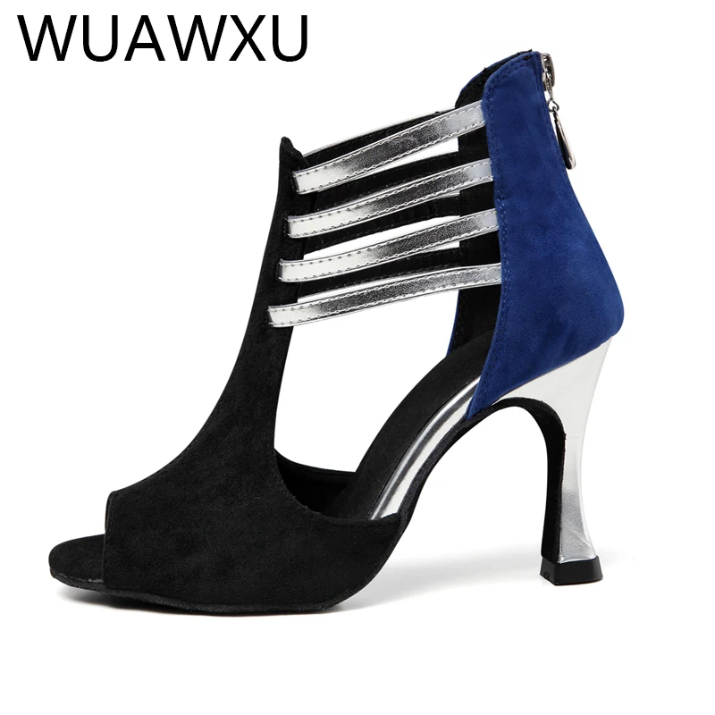 Natasha Black Dance Shoes Latin Dance Shoes Sexy Dance Boots Adult Walking Show Dance Shoes