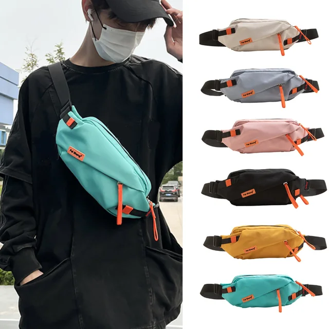 Sac de poitrine polyvalent de Style japonais pour femmes, sac à bandoulière de sport décontracté pour hommes, sac à bandoulière de grande capacité pour étudiant de rue 1