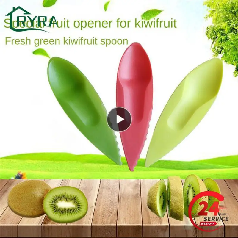 Set Di Plastica Kiwi Cucchiaio 11.5*3Cm 2 In 1 Kiwi Dig Cucchiaio Scoop Candy Color Fruit Knife Affettatrice Pelapatate Cutter