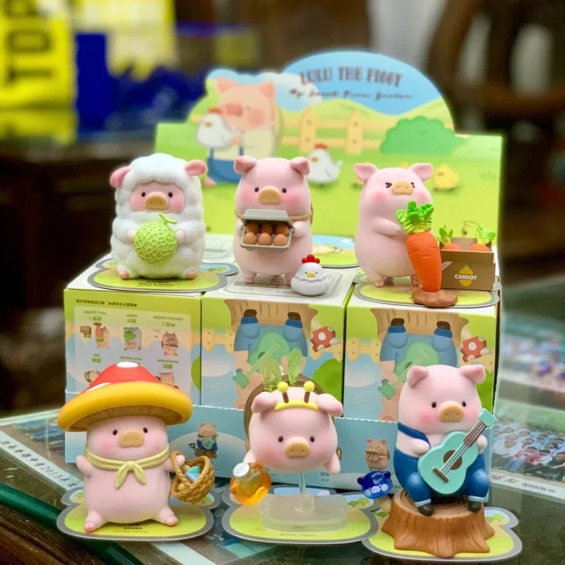 

Canned Pig Lulu Farm Series Blind Box Kawaii Animal Pig Figurine Mystery Box Desktop Ornaments Collectible Model Kids Toy Gifts