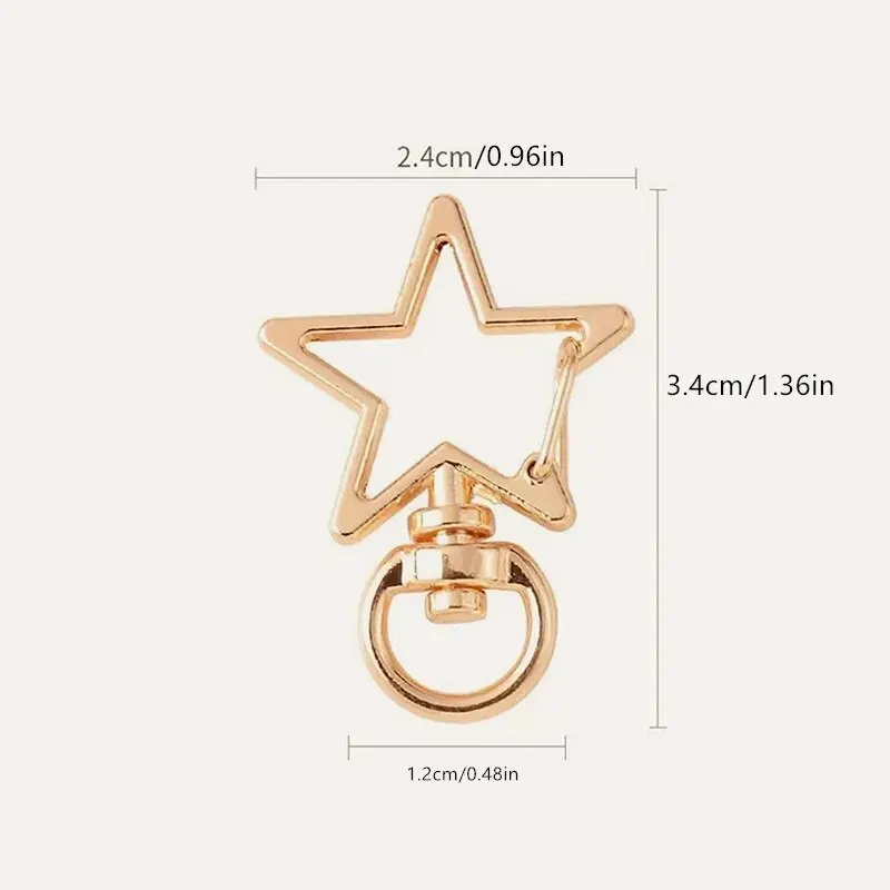 5 Pcs/lot Metal Star Universal Buckle Bag Gold Optional Key Buckle Alloy Buckle Bag Accessories