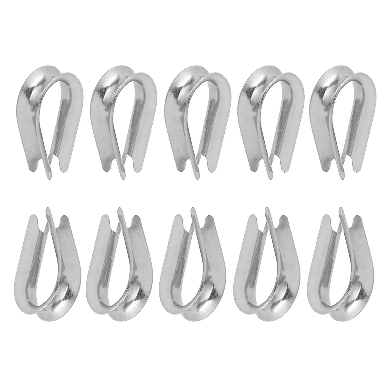 ISURE MARINE 10pcs M6 304 Stainless Steel Wire Rope Cable Thimble for 6mm Wire Rigging wire rope kit 50 100m pvc coated stainless steel cable railing thimble flexible for picture hanging garden fence diammer 1 3mm