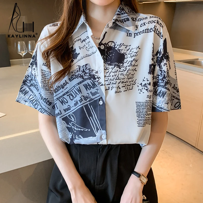 

Women's Blouse Summer Blouses for Women 2023 Shirts and Blouses Short Sleeve Women's Clothing Korea Stylish Fashion Woman Shirt