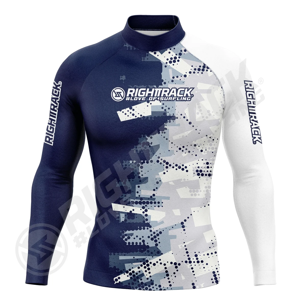 Sports shirt New Men's Surfing Shirt Spray Camo Lycra Rashguard RIGHTTRACK Surf Sportswear Beach UV Swimwear UPF50+ Clothes