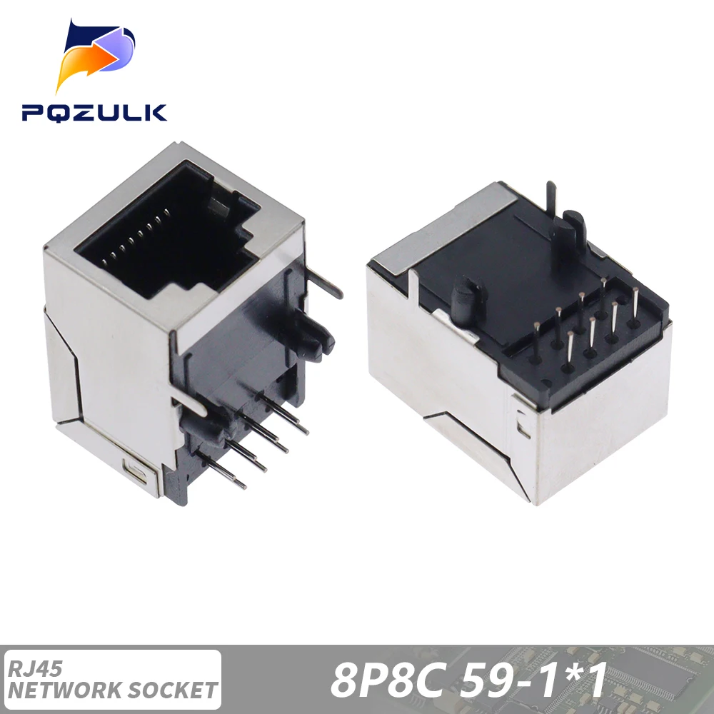 Presa RJ45 Ethernet 8P8C Per Montaggio PCB, Connettore Di Rete Metallo/plastica