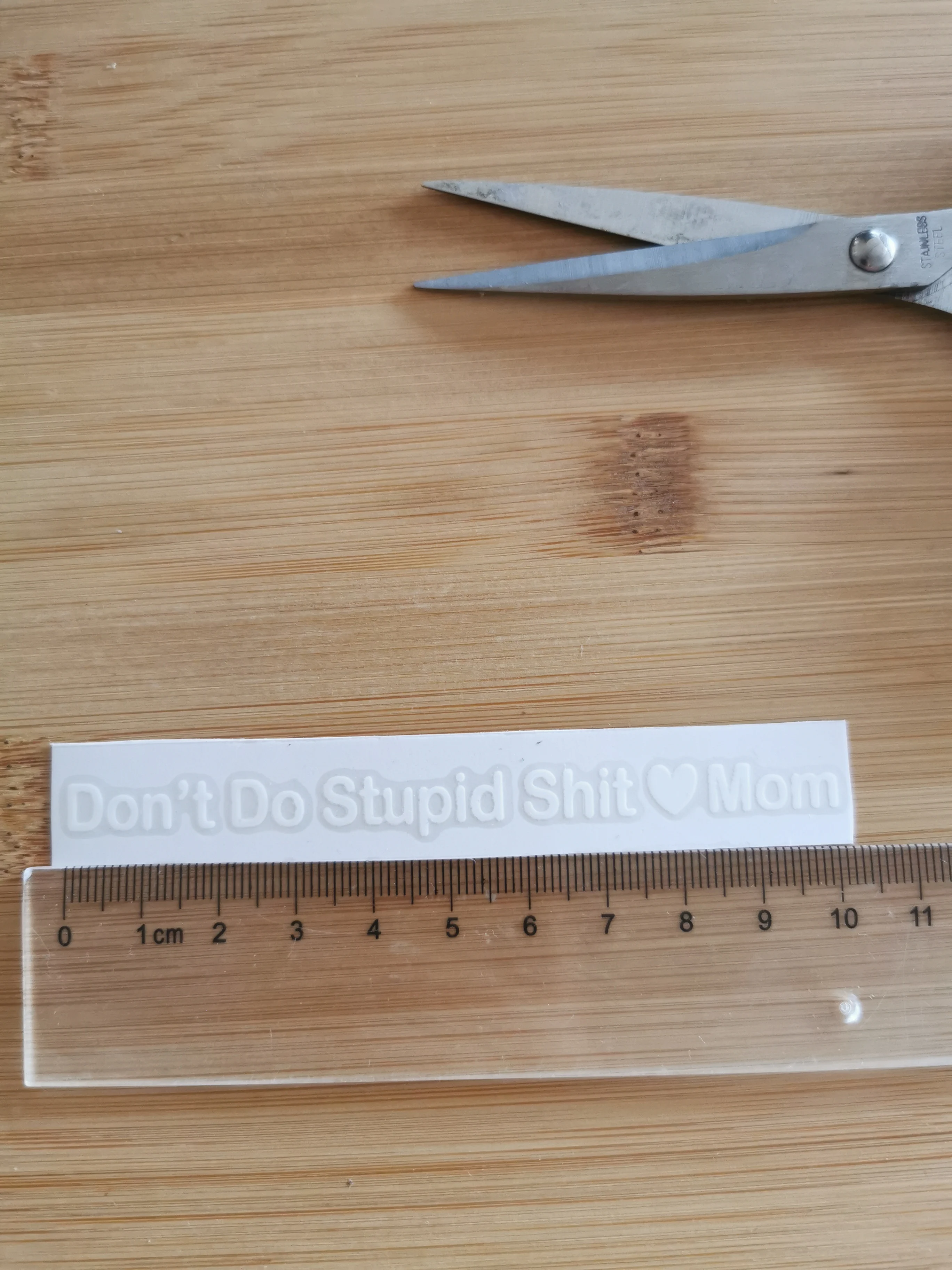 1pc Don&rsquo;t Do Stupid Vinyl Decal Car Rear View Mirror Decal Car Decor Accessories Laptop Stickers Birthday Gifts For Son
