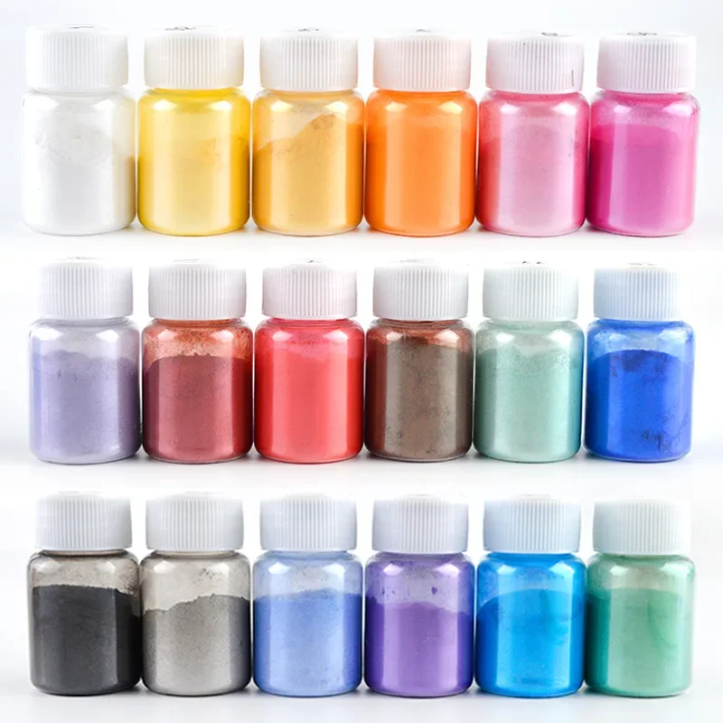 Epoxy Resin Pigment Kits 18Color Epoxy Resin Pigment Kits Mica Powder Dye Pearl Pigment Natural Mica Mineral Powder DIY Glitter Epoxy Mold Jewelry Making gypsum powder pigment pearl powder
