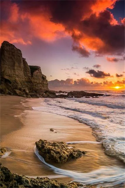 thumbnail image 1 of Pósteres y impresiones de paisajes con vistas al mar, puesta de sol, playa, paisaje marino, pintura en lienzo, paisaje natural, arte de pared nórdico, imagen para decoración del hogar, 1 of 5