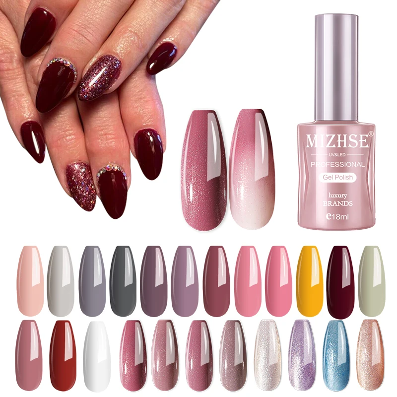 MIZHSE 18ML UV Gel Nail Polish  Manicure Gel Polish Hard Gel Soak Off White Gellak UV Nail Gel Polish Top Coat For Nail Art 2