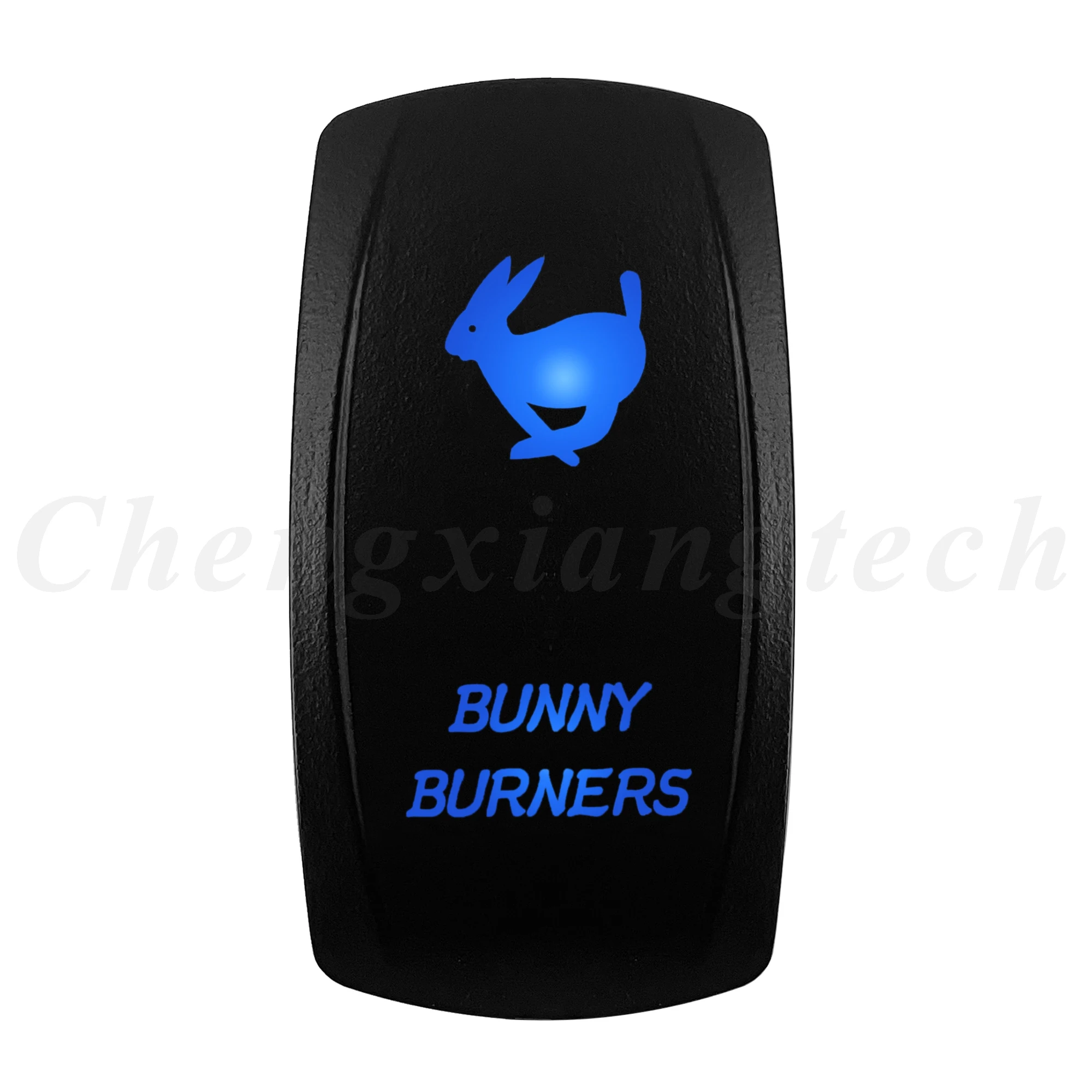 12V 20A Blue LED Waterproof Laser Rocker Switch - IP68 Rated