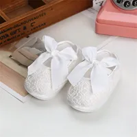 Summer Princess Ribbon Bow Toddler Shoes For Baby Girls Hollow Out Crochet Prewalker Cartoon First Walker Shoes Zapatillas NiñO 5