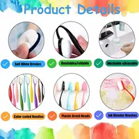 Pinceaux miniatures colorés pour estomper les encreurs, petits outils de mélange d'encre pour la création de cartes, assortiment polyvalent pour l'artisanat et les loisirs créatifs sur papier 2