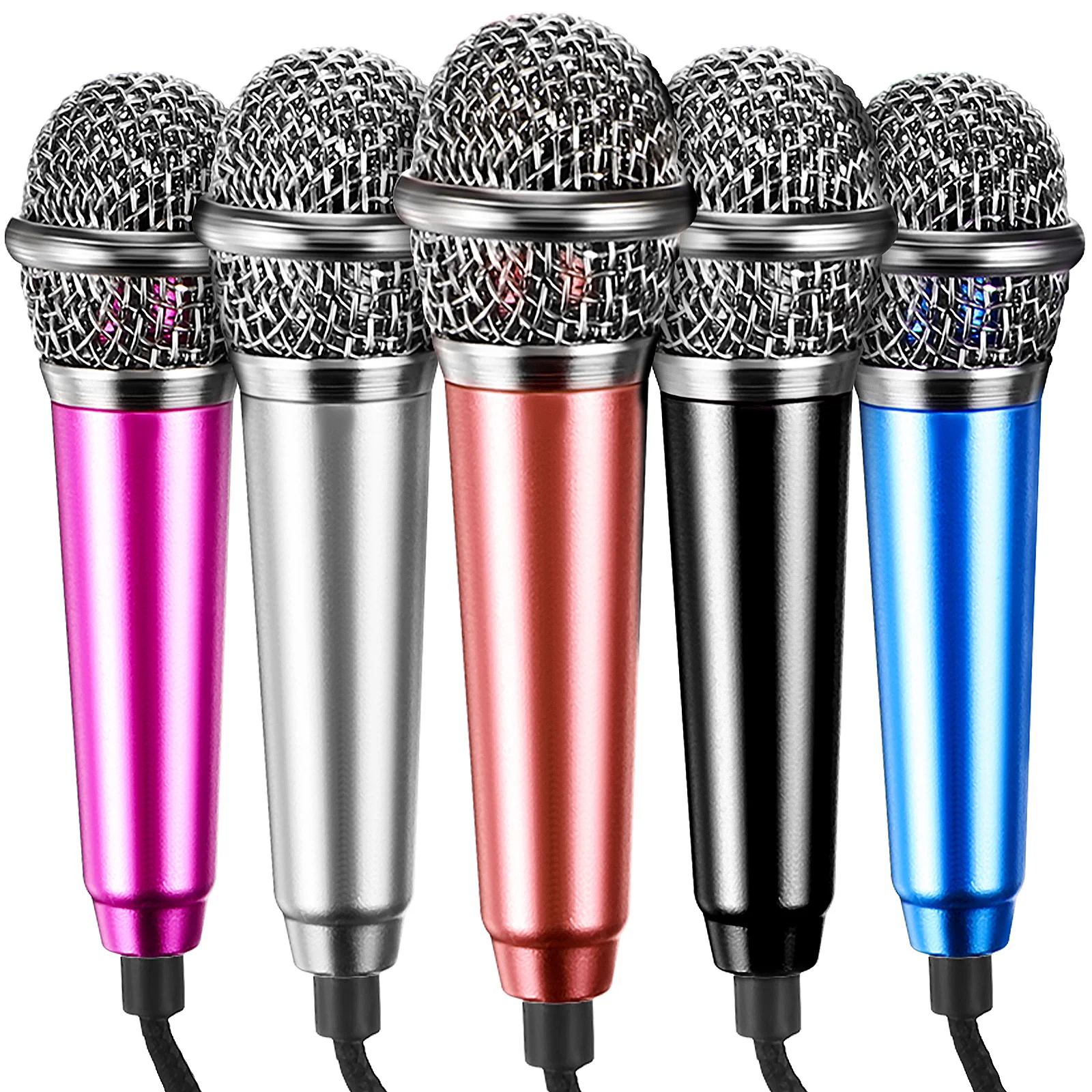 

5 Pcs Mini Microphones Mini Karaoke Microphone Portable Mic For Singing Recording