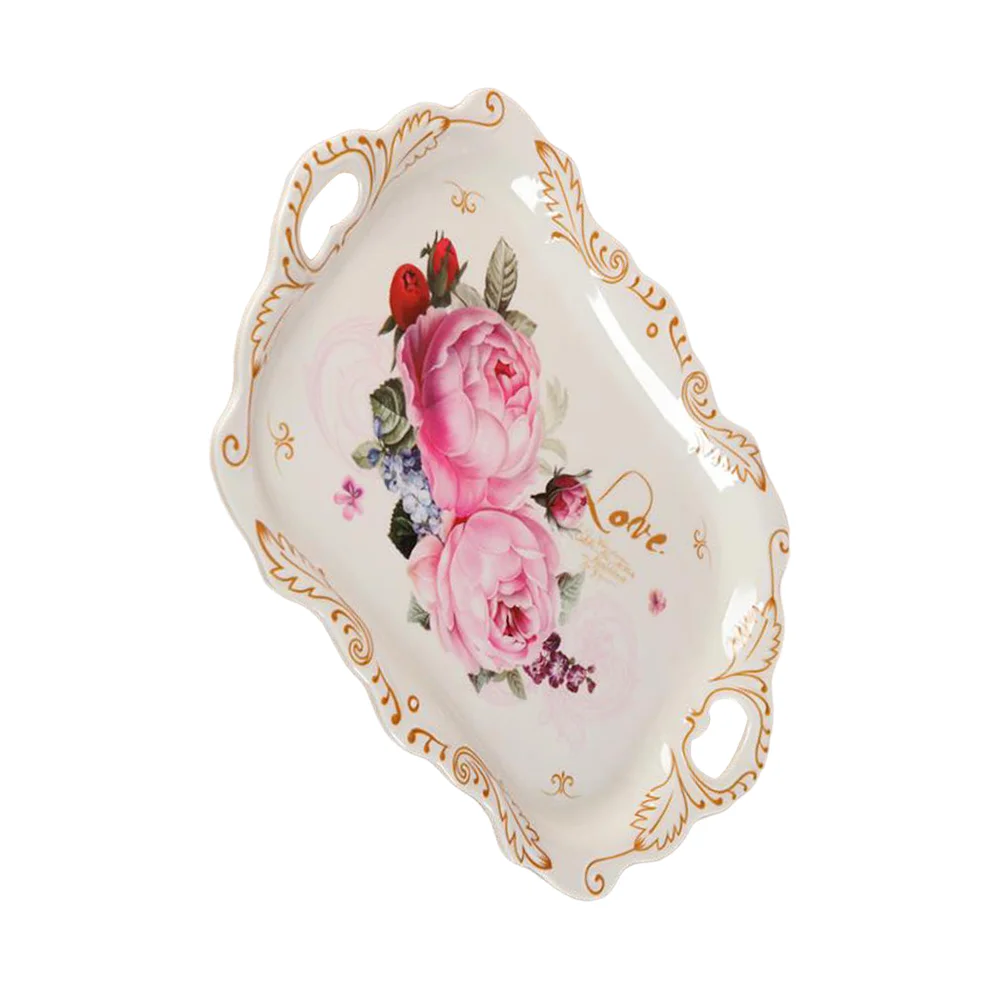 Kitchen Dining Food Serving Tray Tea Cup Snack Plate Decorative Melamine Tray Smooth Finish Long Lasting