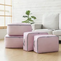 Plain Color Oxford Fabric Clothes Storage Bag Foldable Quilt Dust-Proof Storage Bag Wardrobe Tidy Organizer Home Storage Supplie 1