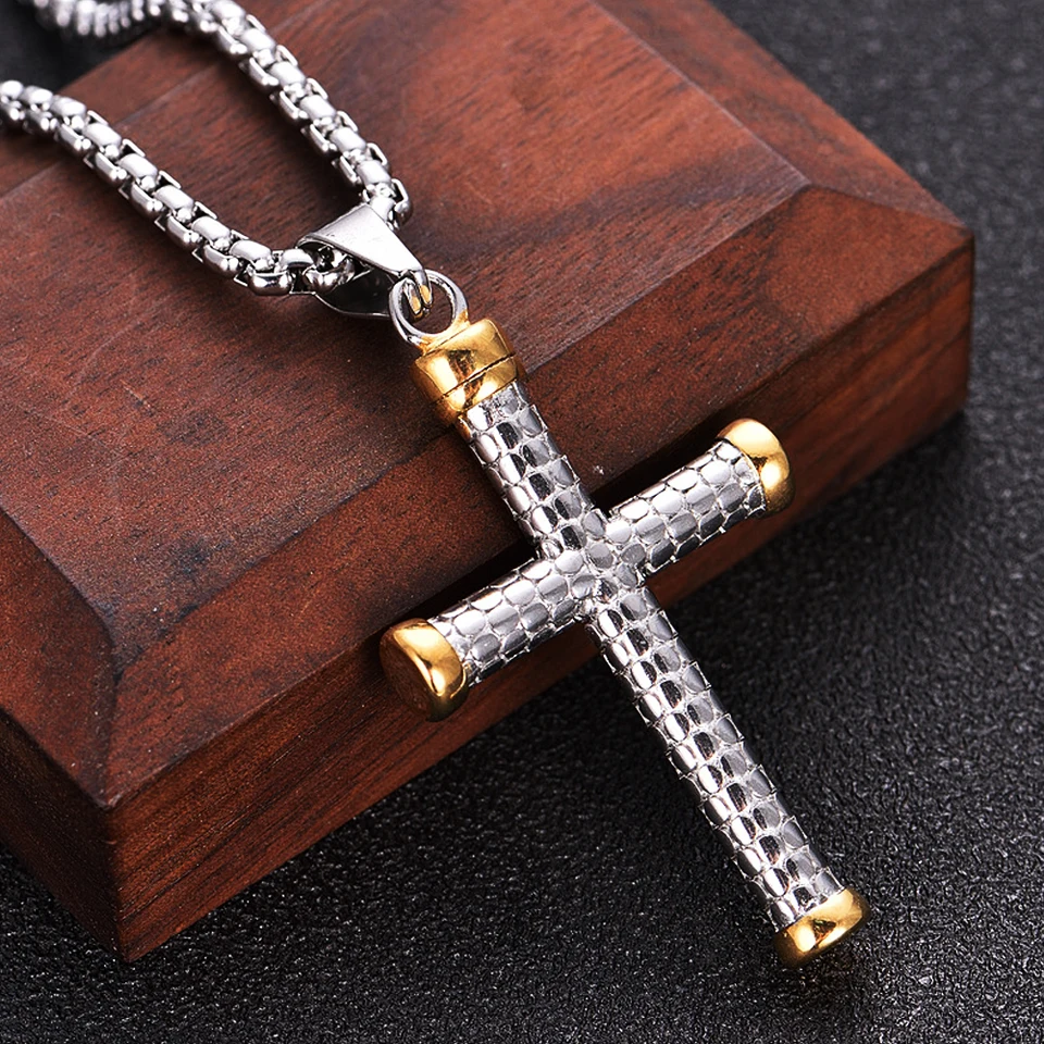 Joyería Religiosa Masculina Collar Cruz De Fibra De Carbono Y Acero Inoxidable Para Hombre - Cadena De 21, Color Negro, Cierre De Langosta Colgar Cruz Acero Inoxidable Joyería Religiosa Masculina Collar Cruz De Fibra De Carbono Y Acero Inoxidable Para Hombre - Cadena De 21, Color Negro, Cierre De Langosta Colgar Cruz Acero Inoxidable