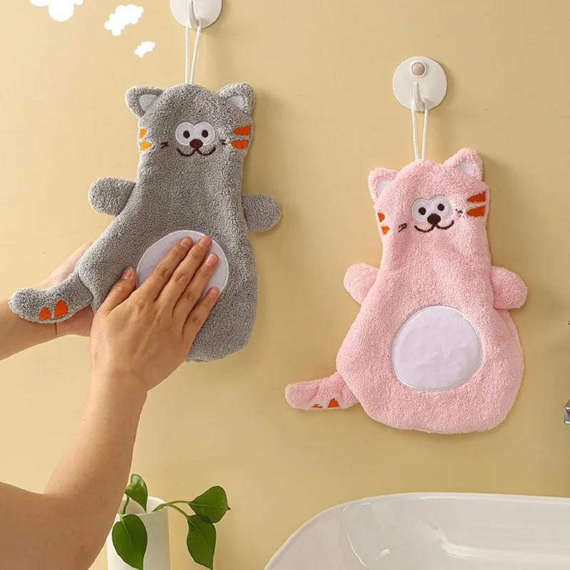 

Полотенце для рук s, забавное мультяшное подвесное полотенце для рук для детей, ванночка из микрофибры для ванной комнаты, украшение для кухни