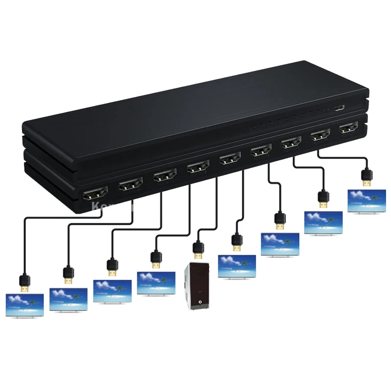 Splitter Hdmi 4K 30Hz 1X8 1 In 8 Out Amplificatore Distributore Video Hdmi 8 Display Hdmi Duplicato Per Display Del Mercato Tv Pc Dvd Ps3
