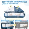 home. 3 in 1 Baby Bassinet, Upgraded Beside Crib with 360° Highly Visible Mesh wall, Comfy Co-sleeper Bassinet with mattress 4
