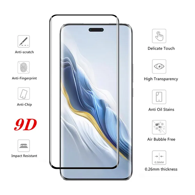 Premium 9D Curved Tempered Glass Screen Protector with Soft Camera Film