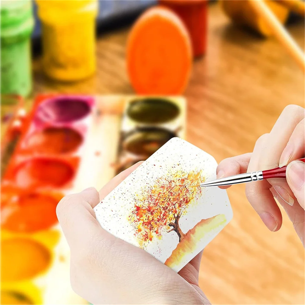 10/20 세밀한 디테일 페인트 브러쉬 미니어처 페인팅 브러쉬 세트 아크릴 수채화 얼굴 네일용