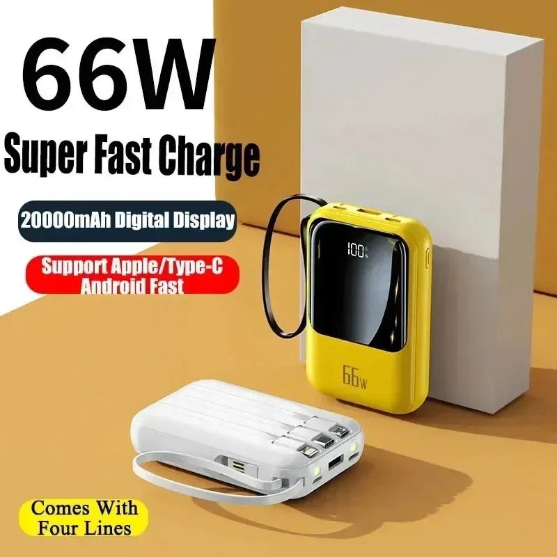 New Mini Power Bank 66W 20000mah Super Fast Charging PD 20W iPhone Huawei Samsung Samsung yimi 2