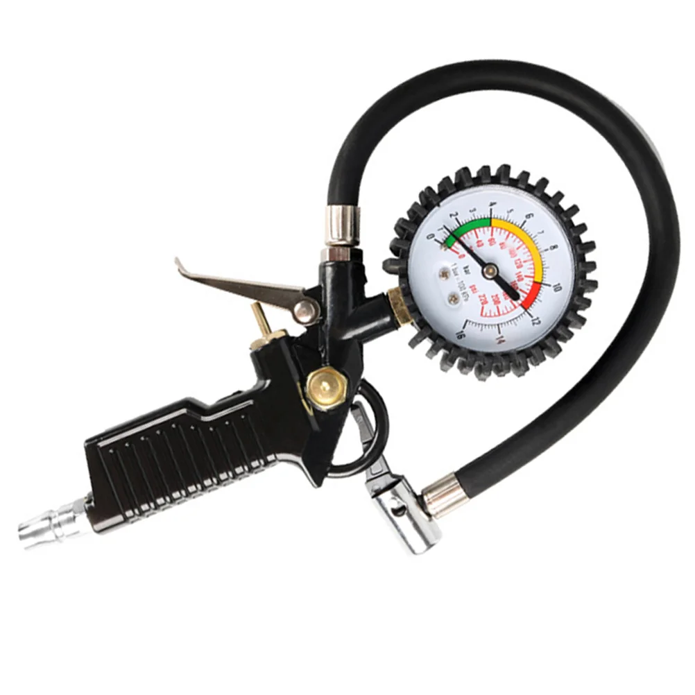 

Max 220 Psi Mechanical Tire Pressure Gauge With Rubber Tube For Automobile Tire