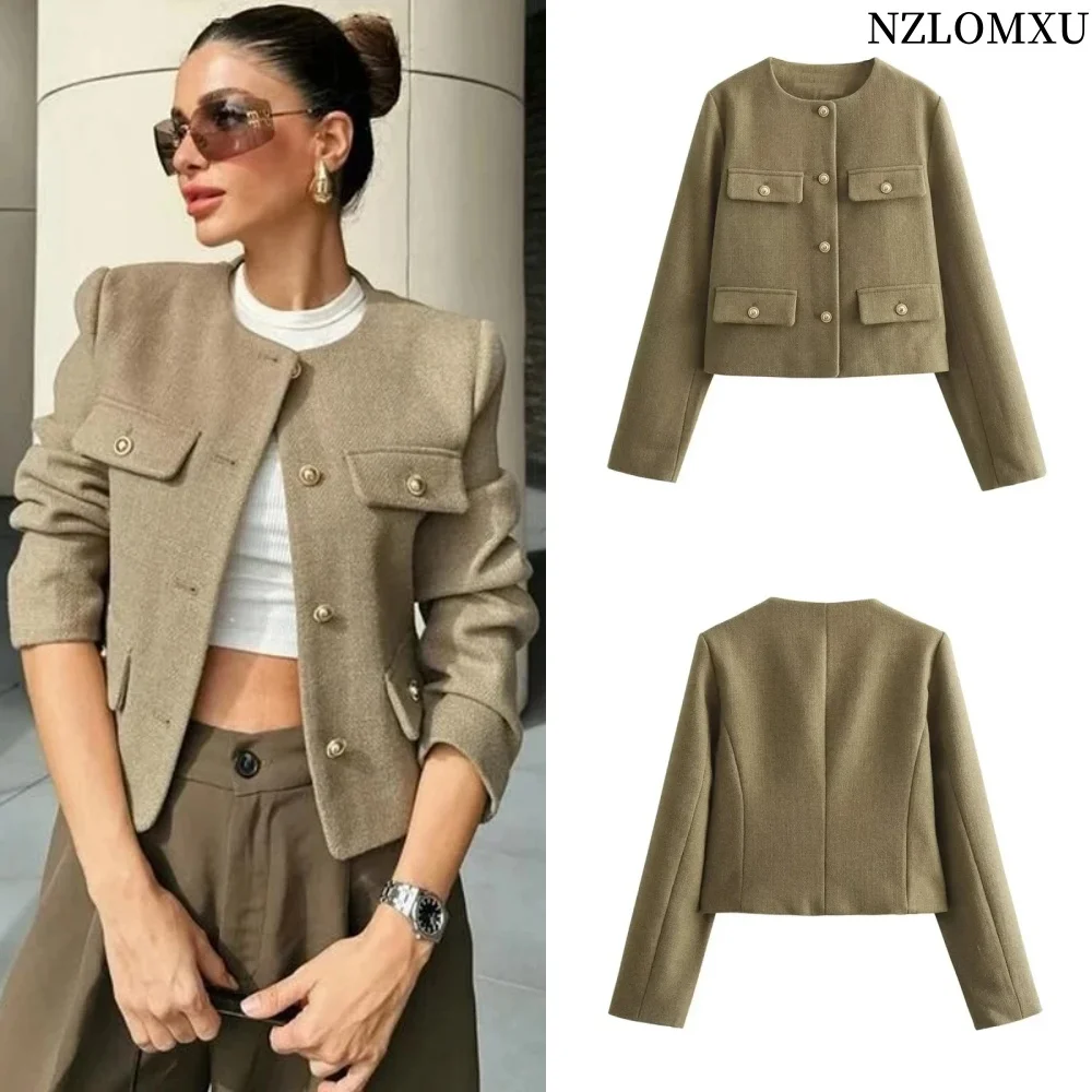 All-Over Print Women's Cropped Jacket | 245GSM Cotton main image 1