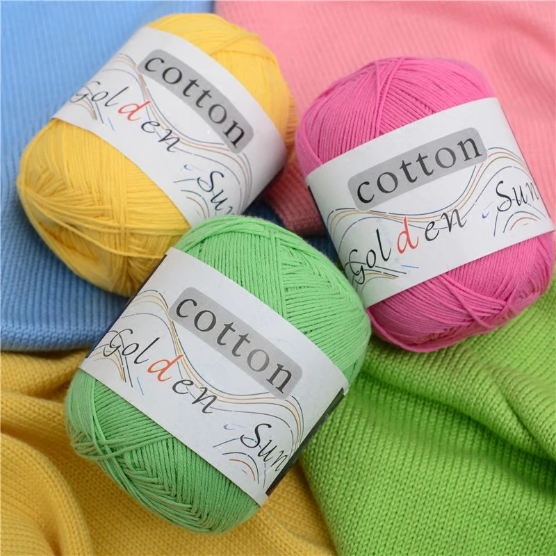 Cotton Yarn for Hand Knitting Yarns for Knitting and Crochet 8 ply Worsted Sweater Blanket 50g 200m Soft Yarn Needlework