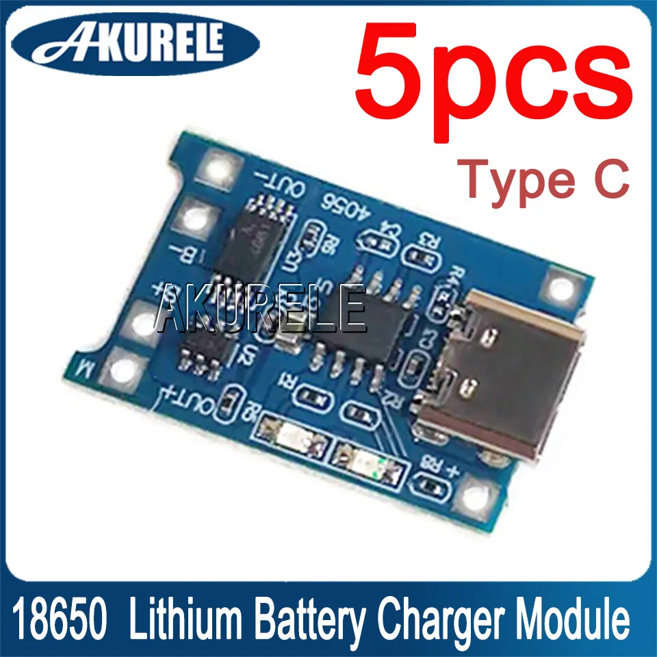 

5V 1A 18650 Type C Lithium Battery Charger Module Charging Board Power Panel Charging Board have Protection Functions