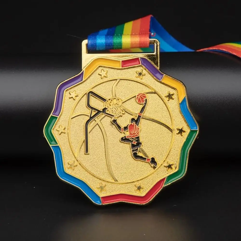 1pc Metal Gold Award Medals Winner Reward Badge Competitions Prizes Encourage Badge Games Souvenir Sport Competition Supplies